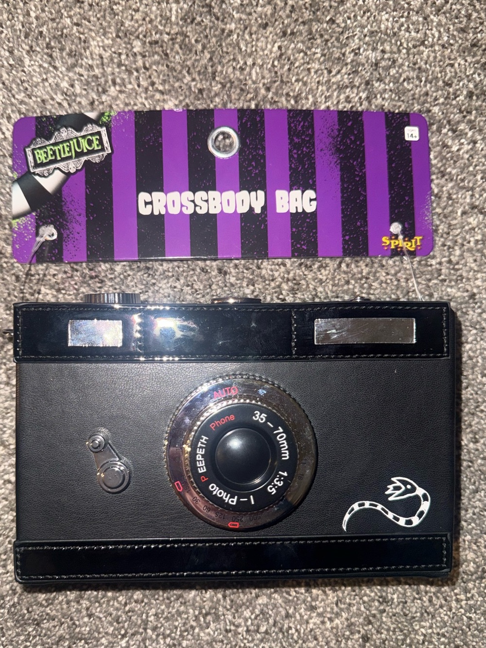 Lydia Camera Crossbody Bag - Beetlejuice - Brand New - Halloween
